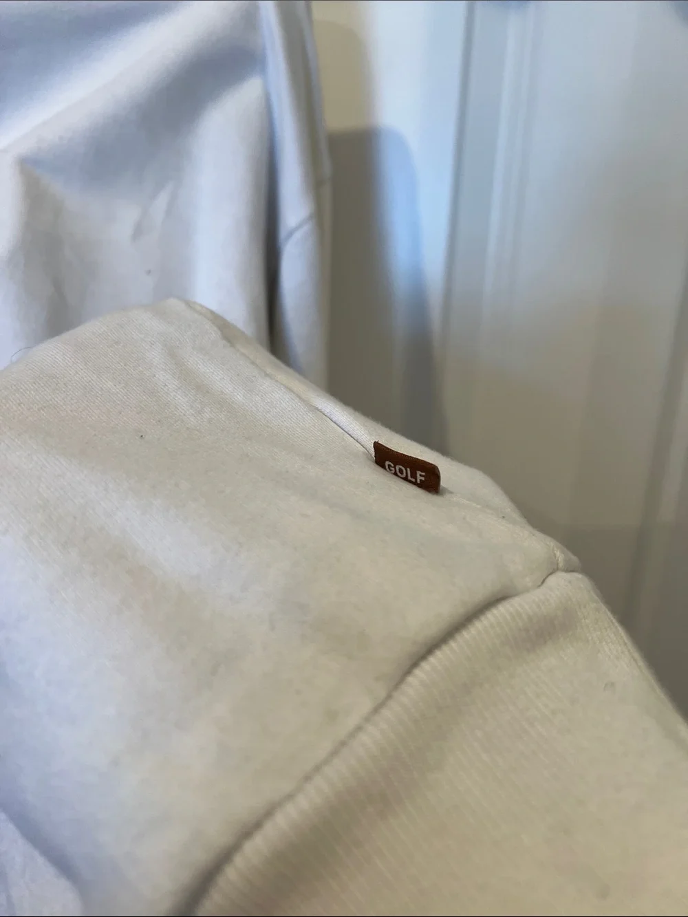 GOLF Logo White Crewneck Sweatshirt - Brown Label